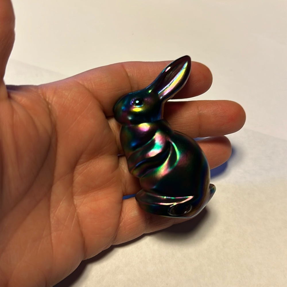 Fenton Glass Bunny Rabbit USA pre owned - Picture 4 of 11